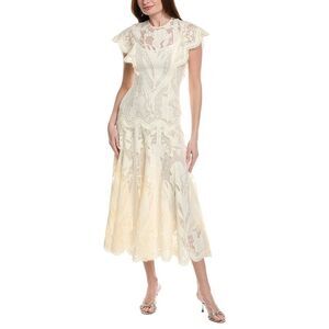 Lela Rose Womens A-Line Dress, White